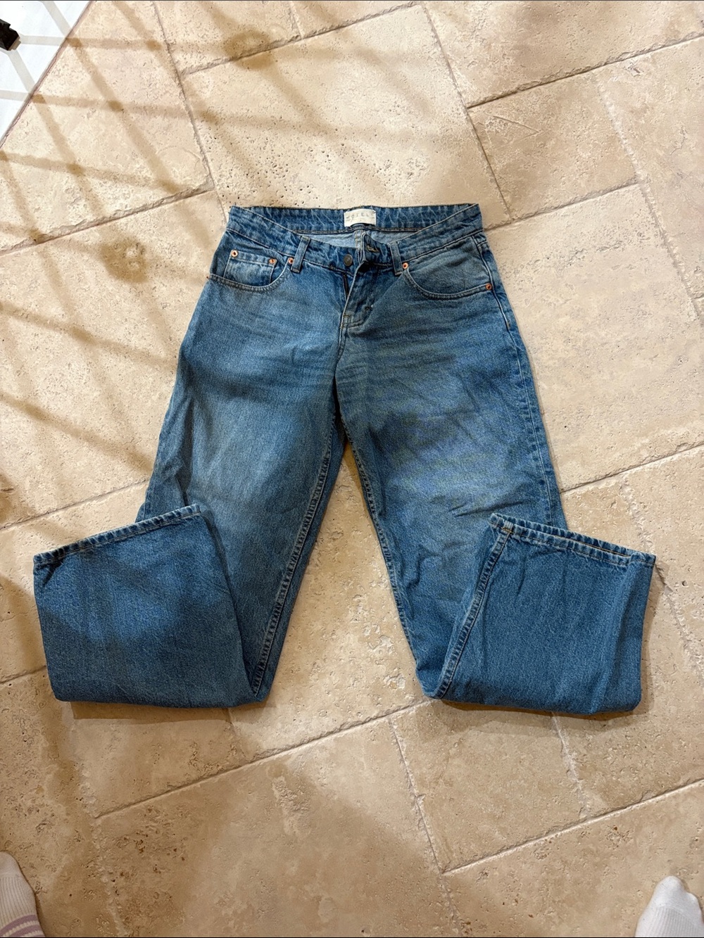 Motel Rocks Vintage-Inspired Blue Flare Jeans